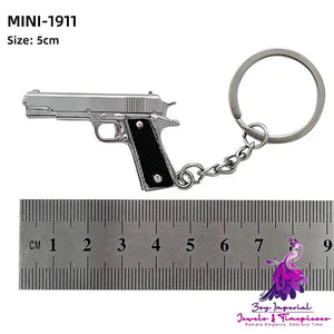 Alloy P92 Model G17 Sand Eagle Left Wheel Keychain