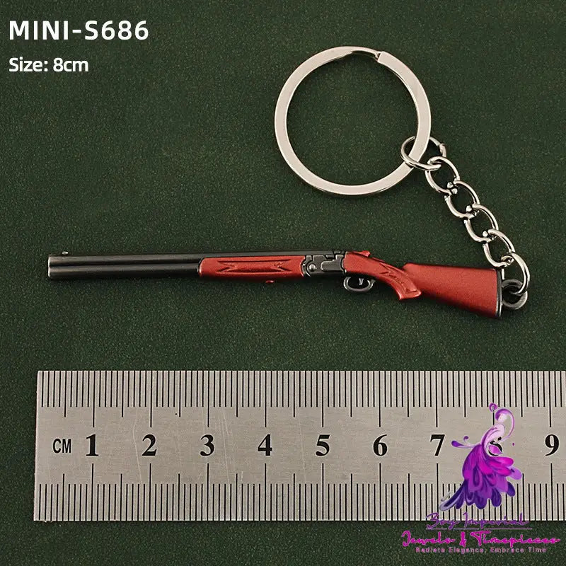 Alloy P92 Model G17 Sand Eagle Left Wheel Keychain