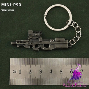 Alloy P92 Model G17 Sand Eagle Left Wheel Keychain