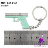 Alloy P92 Model G17 Sand Eagle Left Wheel Keychain