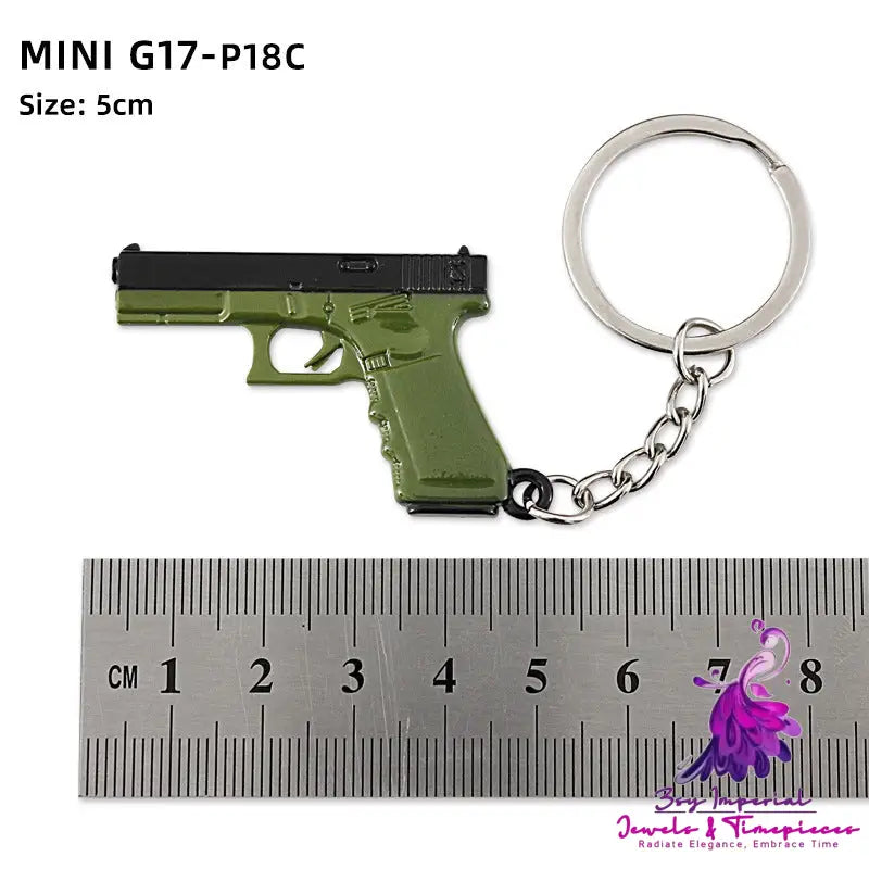 Alloy P92 Model G17 Sand Eagle Left Wheel Keychain