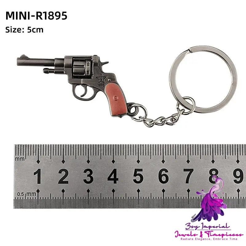 Alloy P92 Model G17 Sand Eagle Left Wheel Keychain