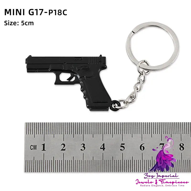 Alloy P92 Model G17 Sand Eagle Left Wheel Keychain