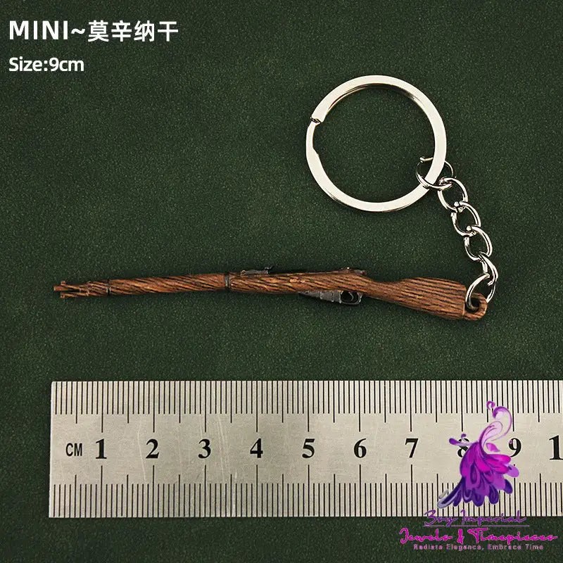 Alloy P92 Model G17 Sand Eagle Left Wheel Keychain