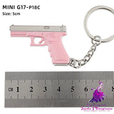 Alloy P92 Model G17 Sand Eagle Left Wheel Keychain