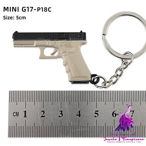 Alloy P92 Model G17 Sand Eagle Left Wheel Keychain