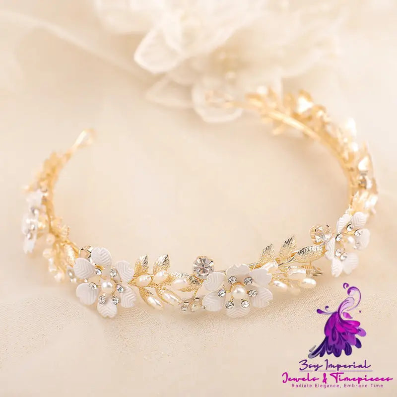 Wedding Crown Alloy Pearl Rhinestone