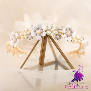 Wedding Crown Alloy Pearl Rhinestone