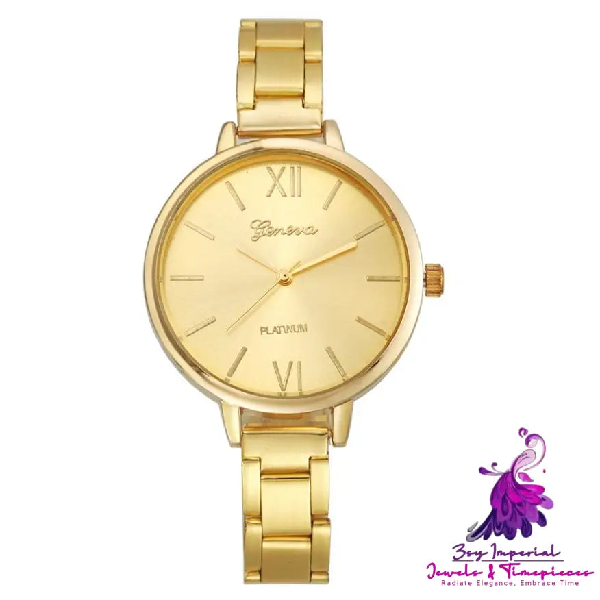 Fine Strip Alloy Geneva Ladies Watch