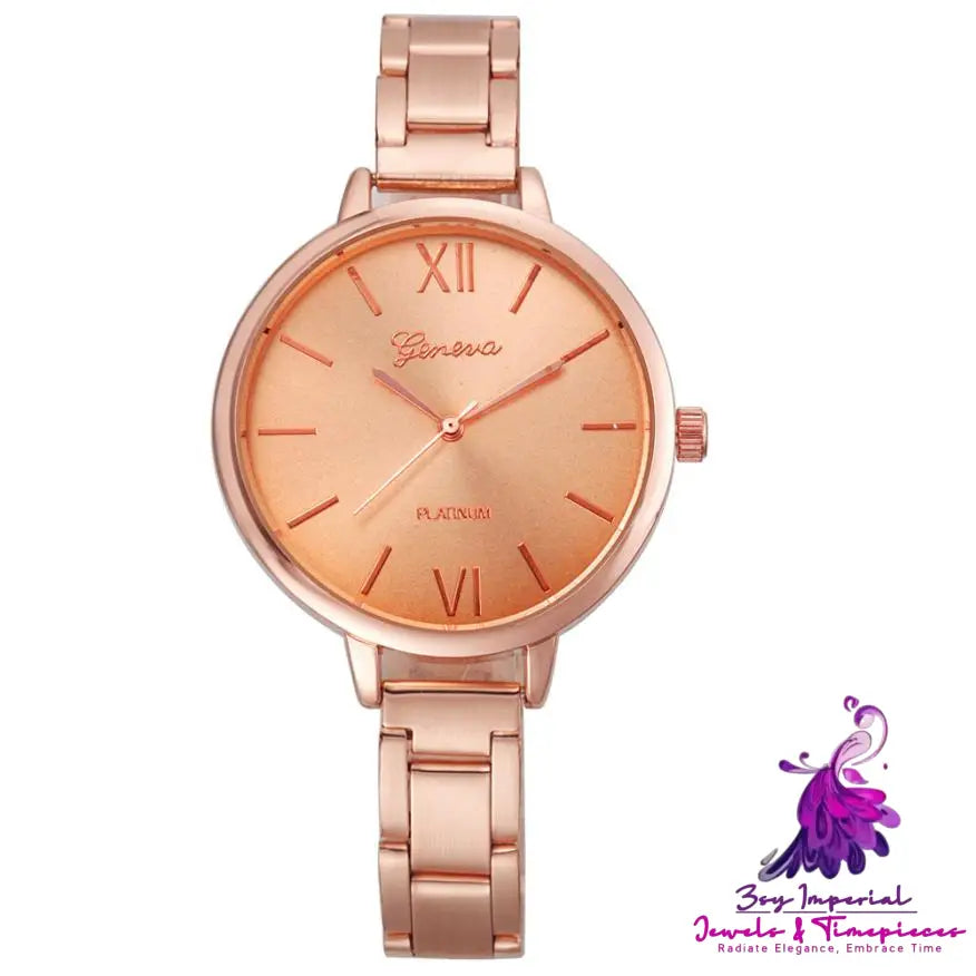 Fine Strip Alloy Geneva Ladies Watch