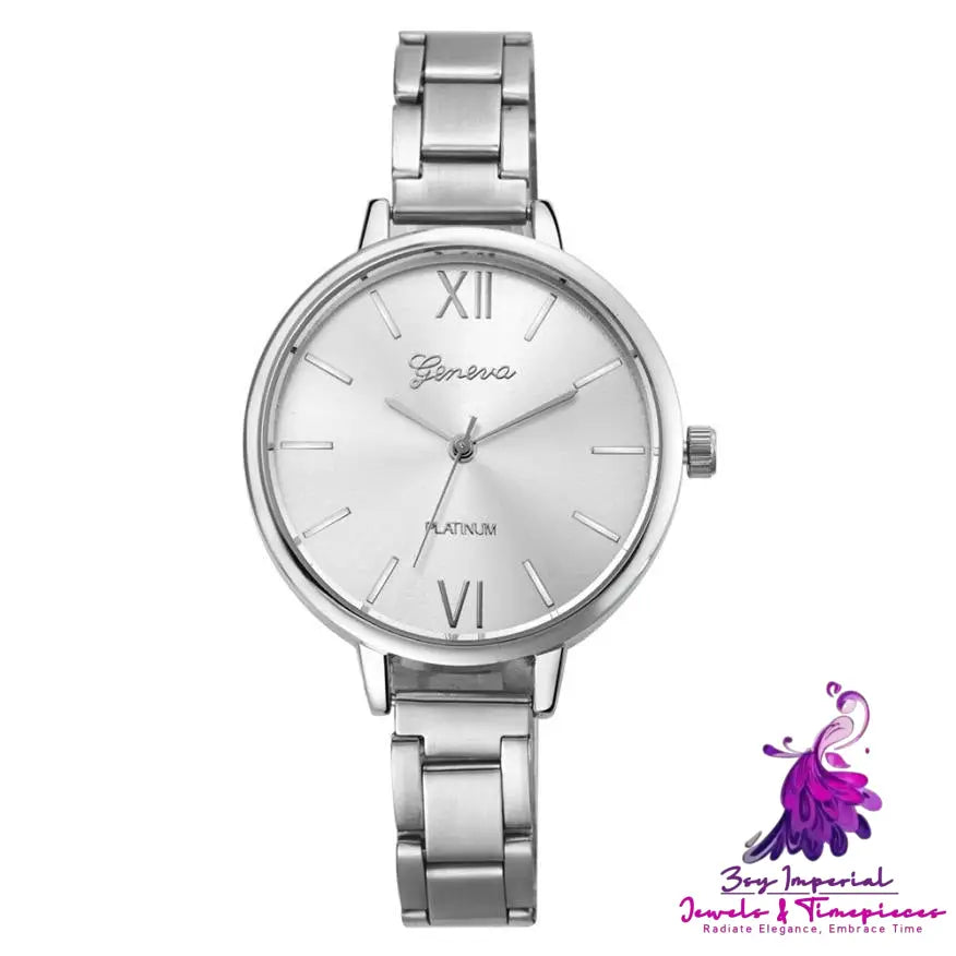 Fine Strip Alloy Geneva Ladies Watch