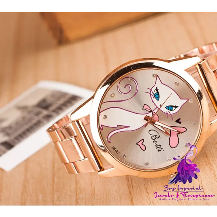 White Cat Alloy Steel Quartz Watch