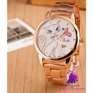 White Cat Alloy Steel Quartz Watch