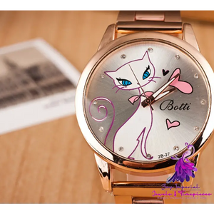 White Cat Alloy Steel Quartz Watch