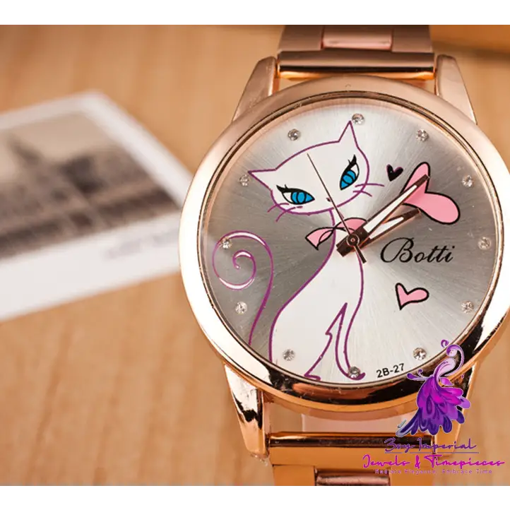 White Cat Alloy Steel Quartz Watch