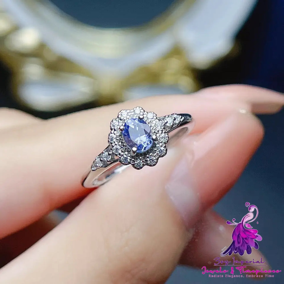 Tanzanite Sterling Silver Ring