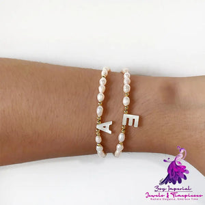 Pearl Alphabet Bracelet