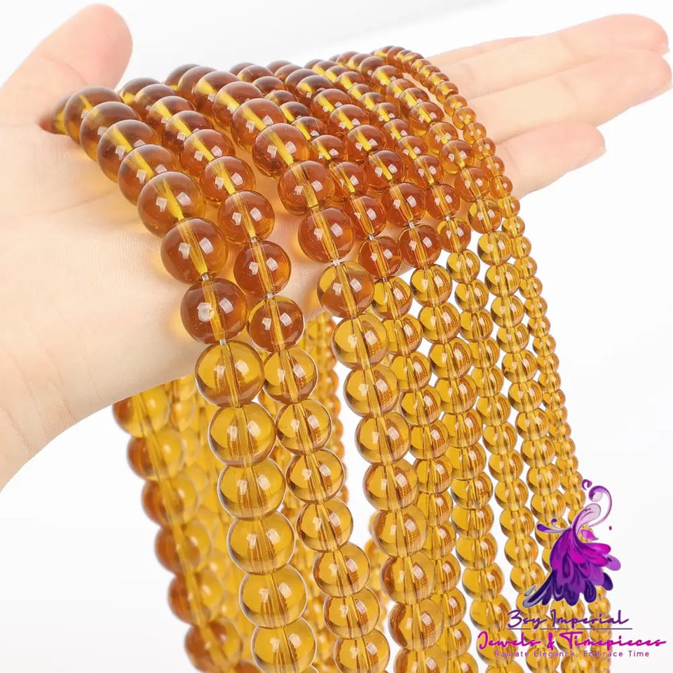 Amber Quartz Natural Stone Beads