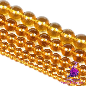 Amber Quartz Natural Stone Beads