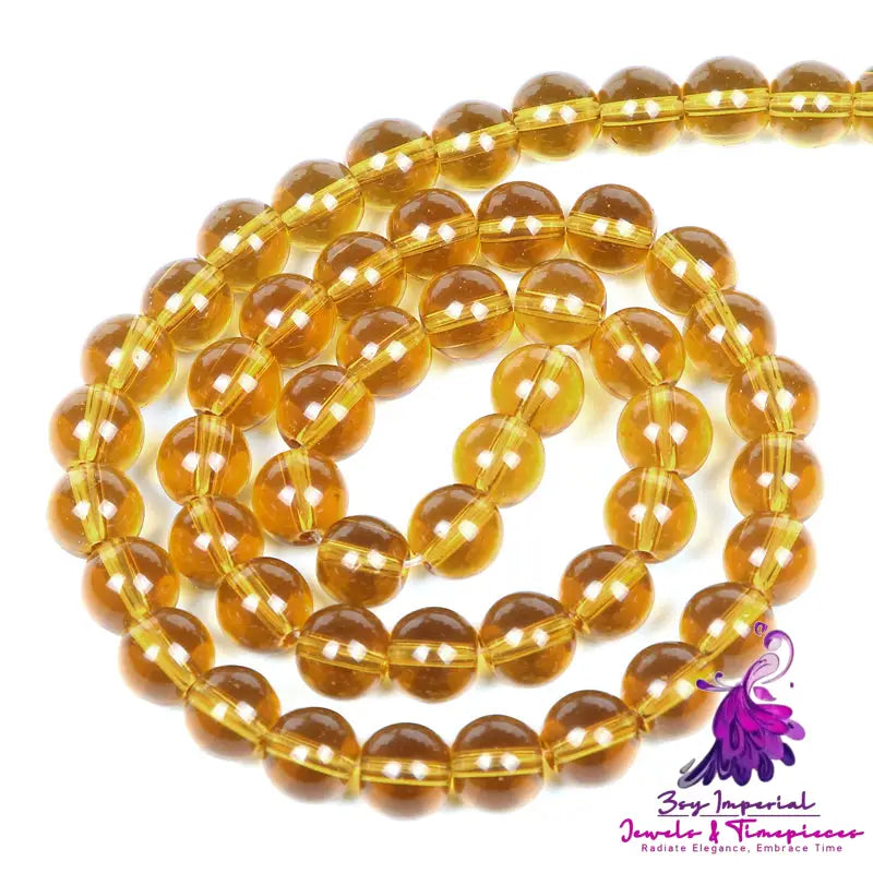 Amber Quartz Natural Stone Beads