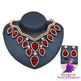 Colorful Exaggerated Bride Necklace Set