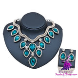 Colorful Exaggerated Bride Necklace Set