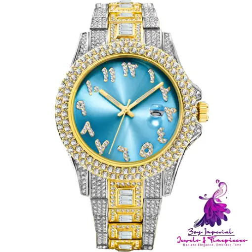 Hip Hop Diamond Business Men’s Quartz Watch