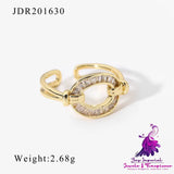 INS Style Copper Zircon Ring