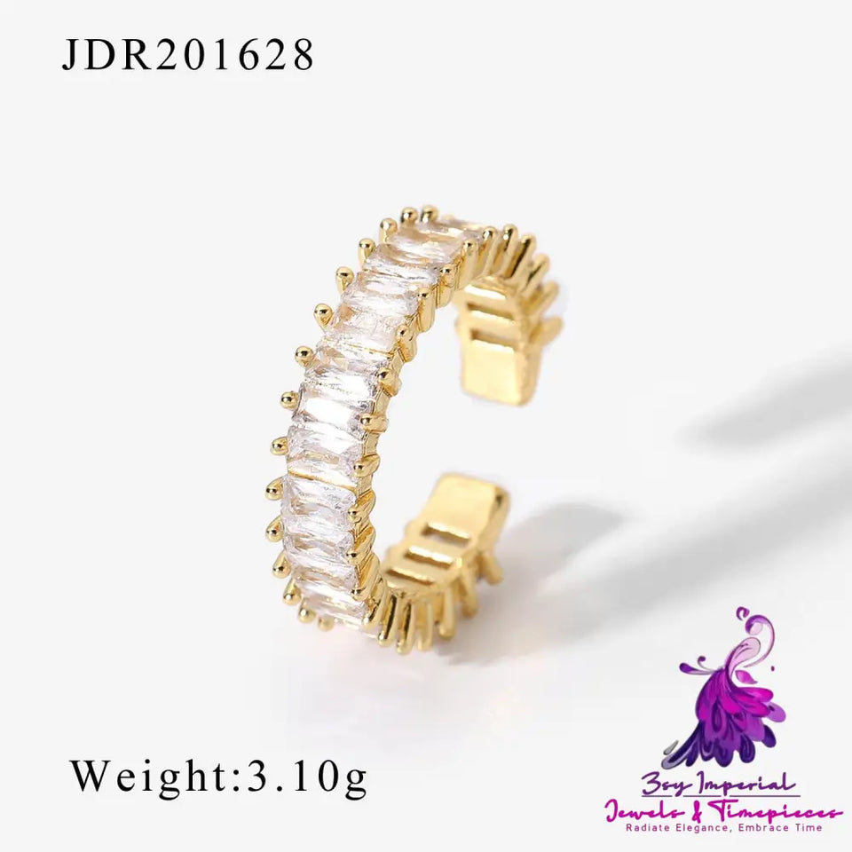 INS Style Copper Zircon Ring