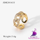 INS Style Copper Zircon Ring