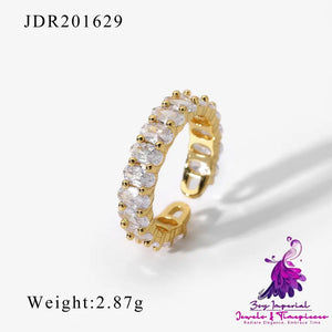 INS Style Copper Zircon Ring