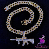 Punk Personalized Machine Gun Necklace