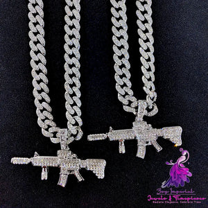 Punk Personalized Machine Gun Necklace