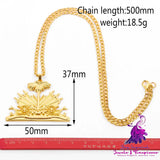 Coconut Tree Gold Pendant Clavicle Chain