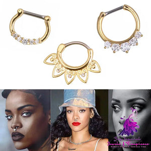 European And American Popular Septum16k Real Gold