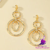 Diamond Round Ring Earrings