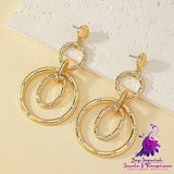 Diamond Round Ring Earrings