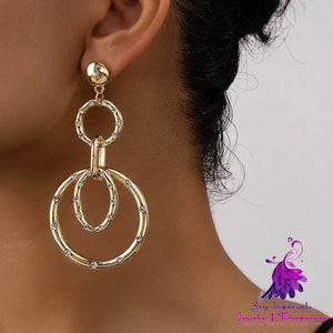 Diamond Round Ring Earrings