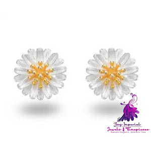 Amethyst Crown Chrysanthemum Earrings