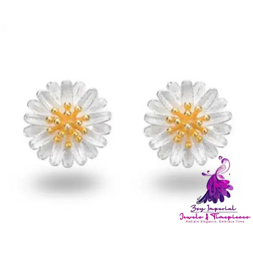 Amethyst Crown Chrysanthemum Earrings