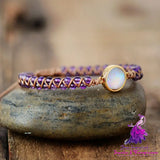 Amethysts Opal Wrap Bracelet