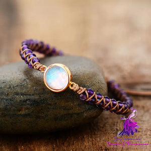 Amethysts Opal Wrap Bracelet