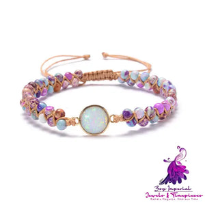 Amethysts Opal Wrap Bracelet