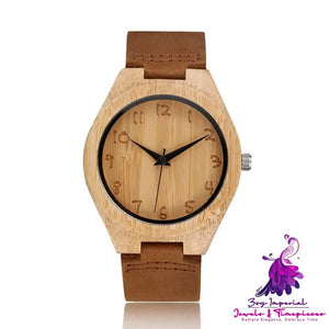 Bamboo Analog Nature Wood Watch