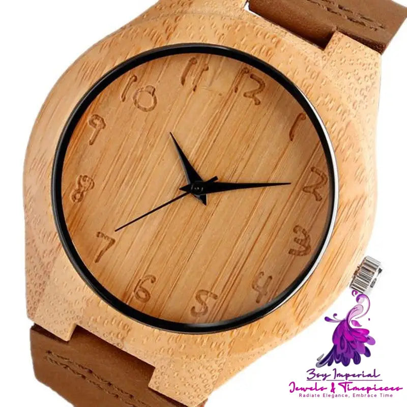 Bamboo Analog Nature Wood Watch