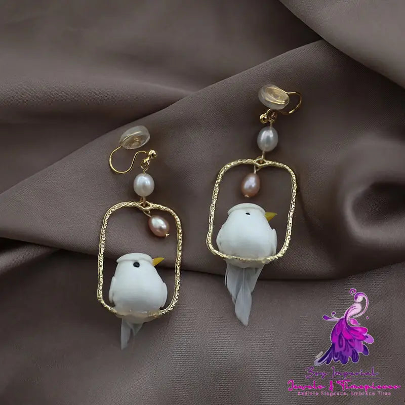 Simulated Bird Earrings