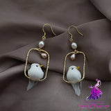 Simulated Bird Earrings