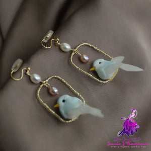 Simulated Bird Earrings