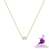 Angel Digital Diamond Clavicle Necklace