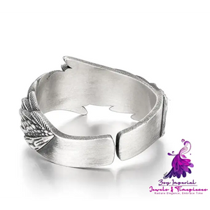 Angel Flying Wing Men And Women Couple Open Ring